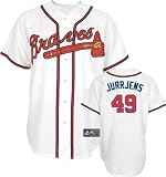 Ryan Church Jersey: Adult 2010 Majestic Home White Replica #25 Atlanta Braves Jersey - Large