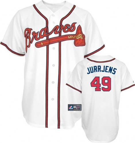 Ryan Church Jersey: Adult 2010 Majestic Home White Replica #25 Atlanta Braves Jersey - Large