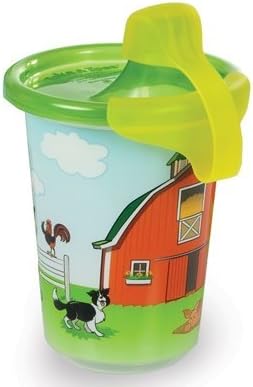 John Deere Take &amp; Toss Sippy Cup, 3 Pack with Bonus Travel Cap by Outback Toys