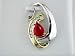 14K 2 Tone 1.20 CT Ruby & Diamond Slide