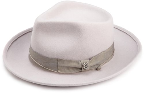 Swindle Fedora Hat, Light Grey Felt, Small