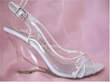 Clear Slingbacks Strappy Wedding White Shoes Womens