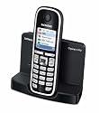 Siemens Gigaset C470 schnurloses DECT-Telefon mit Farbdisplay, pianoschwarz