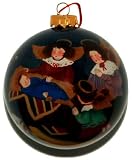 Hand Painted Glass Ornament, Nativity Scene CO-128