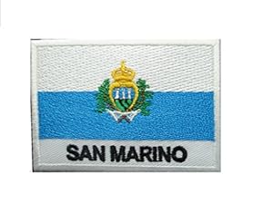 Amazon: 2 pieces SAN MARINO Flag Iron On Patch Applique Motif ...