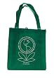 Pack of 50 Kelly Green Recycling Reusable Eco-Friendly Tote Bags 13.5" x 12.5"
