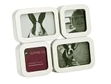 Kitchen & Housewares : Present Time Photoframe Multi Loop silver small holds 4 photos 2 x 5 x 8 cm and 2 x 5 x 5cm