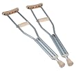 Carex Push Button Aluminum Crutch, Adult
