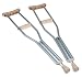Carex Push Button Aluminum Crutch, Adult