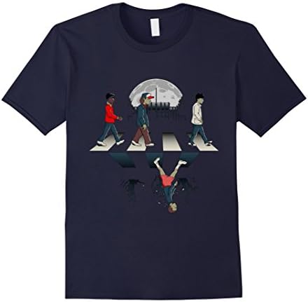 Men's S-tranger Upside T-hings Down Road T-Shirt 2XL Navy