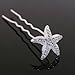 20 Pieces Bride Rhinestone Starfish Hair Pin for Beach Themed Wedding, Hair Stick Women Hair Accessories Hairpiece