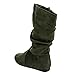 Link Selena-23K Girl's Mid-Calf Solid Color Flat Heel Slouch Boots