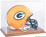 Green Bay Packers Oak Mini Helmet Logo Display Case