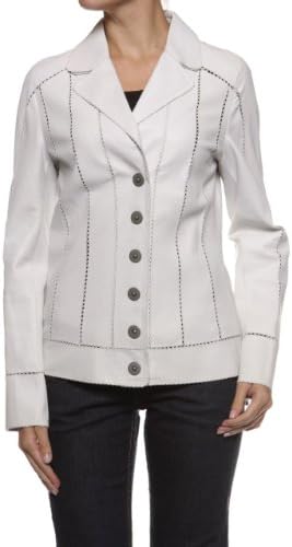 Cristiano di Thiene Leather Jacket INCASA, Color: Light Grey, Size: 38