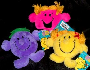 Childrens Toyshop  Toys : LITTLE MISS SET OF 3 - 12" NAUGHTY, SUNSHINE & CHATTERBOX