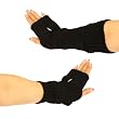 Knit Arm Warmer Fingerless Bow Crystals Gloves Black