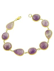 14 Karat Yellow Gold Cape Amethyst Bracelet (7.25 Inch)