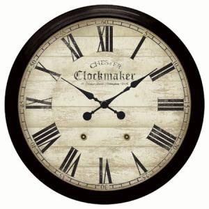 Large Metal Chester Clockmaker Clock 35-7/8