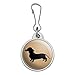 Dachshund Wiener Dog Jacket Handbag Purse Luggage Backpack Zipper Pull Charm