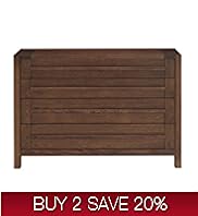 Sonoma Dark 4 Drawer Wide Chest
