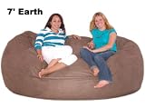 Review   / 7' Xx-large Earth Sac Foof Bean Bag Chair Love Seat