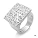 Silver Men's Cubic Zirconia CZ Ring - size 10