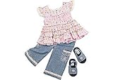 b.t. kids Tiered Top, Denim Capri & Sandal Set