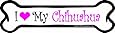 Imagine This 7-Inch by 2-1/4-Inch Car Magnet Pink Bone, I Love My Chihuahua
