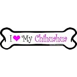 Imagine This 7-Inch by 2-1/4-Inch Car Magnet Pink Bone, I Love My Chihuahua