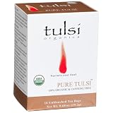 Tulsi Organics Tea, Pure Tulsi, 16-Count Tea Bags (Pack of 6) ~ Tulsi Organics