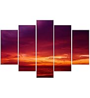 5 Drama Sunset Wall Art