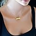 Ecloud ShopUS Exquisite Gold Bar Necklace Women Stylish Bright Necklace