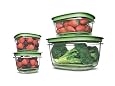 Rubbermaid 7J93 Produce Saver Square 8-Piece Set Food Storage Containers