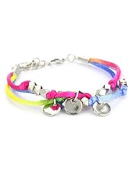 Ettika "Satin Cord" Beaded Rainbow "Satin Cord" Bracelet Charms