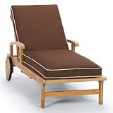 Cassara Outdoor Chaise Lounge Chair with Cushions - Cobalt - Frontgate - Patio Furniture