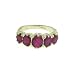 14K Yellow Gold Ladies 5 Stone Ruby Ring - Finger Sizes 5 to 12 Available