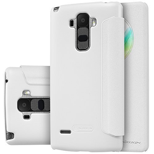 LG G Stylo Case - 3C-Aone Sparkle Quick Window Smart Wake up / Sleep Pu Leather Cover Hard Plastic Case Shell for LG G Stylo H631 MS631 LS770 | LG G4 Stylus(NOT Compatible for LG G4) (White)