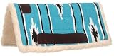 Miniature Horse Western Saddle Pad - Southwestern Teal/blk/cream - 19 X 19