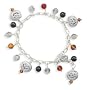 Sterling Silver Bracelet Adjustable to 8 Inch with Pumpkin Charm Bracelet