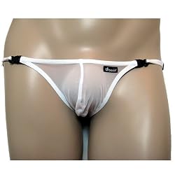 Groovin' Adjustable Mesh Bikini Brief - White