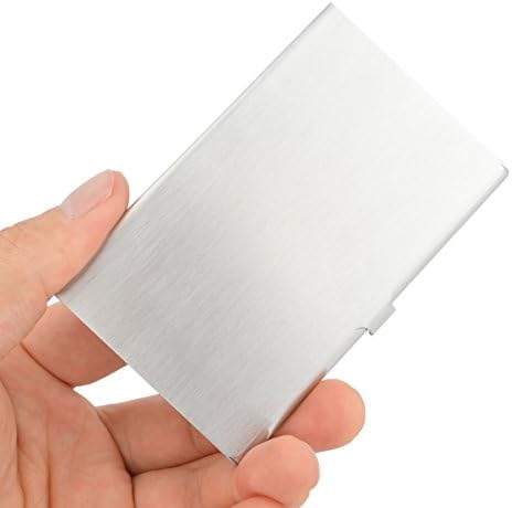 Meedo Professional Business Card Holder Business Card Case Stainless Steel Card Holder Keep Business Cards in Immaculate Condition Love Heart