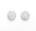Diamond Earrings 1.85k G.V.V.S. Brilliant Diamonds Clustered on 18k White Gold with Post Earrings Made in Italy