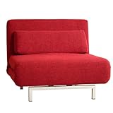 Wholesale Interiors Red Fabric Convertible Sofa Chair Bed (Red) LK06-1-D-06-RED