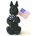 German Shepherd Dog (Black) Patriotic Pup Figurine
