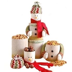 Sammy Snowman Gourmet Snack Food Tower - Christmas Holiday Gift Basket Alternative by Gifts-to-Impress