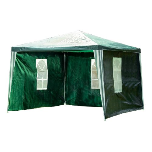 Pavillon 3 x 3m, PE-Plane, Partyzelt grün + 4 Seitenteile Pavillon 3 x 3m, PE-Plane, Partyzelt grün + 4 Seitenteile