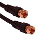 10 Metre Gold Plated F-Type Male to Male Satellite Coaxial Cable by Cable Mountain