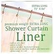 Extra Long PREMIUM Weight VINYL Shower Curtain/Liner 72'' wide x 84'' long - SUPER CLEAR