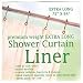 Extra Long PREMIUM Weight VINYL Shower Curtain/Liner 72'' wide x 84'' long - SUPER CLEAR