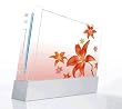 Flying Flowers Decorative Protector Skin Decal Sticker for Nintendo Wii Console